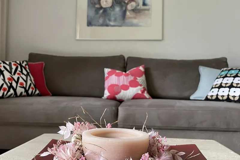 Living room with coffee table