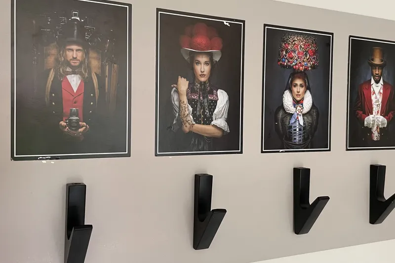 Coat rack in the hallway